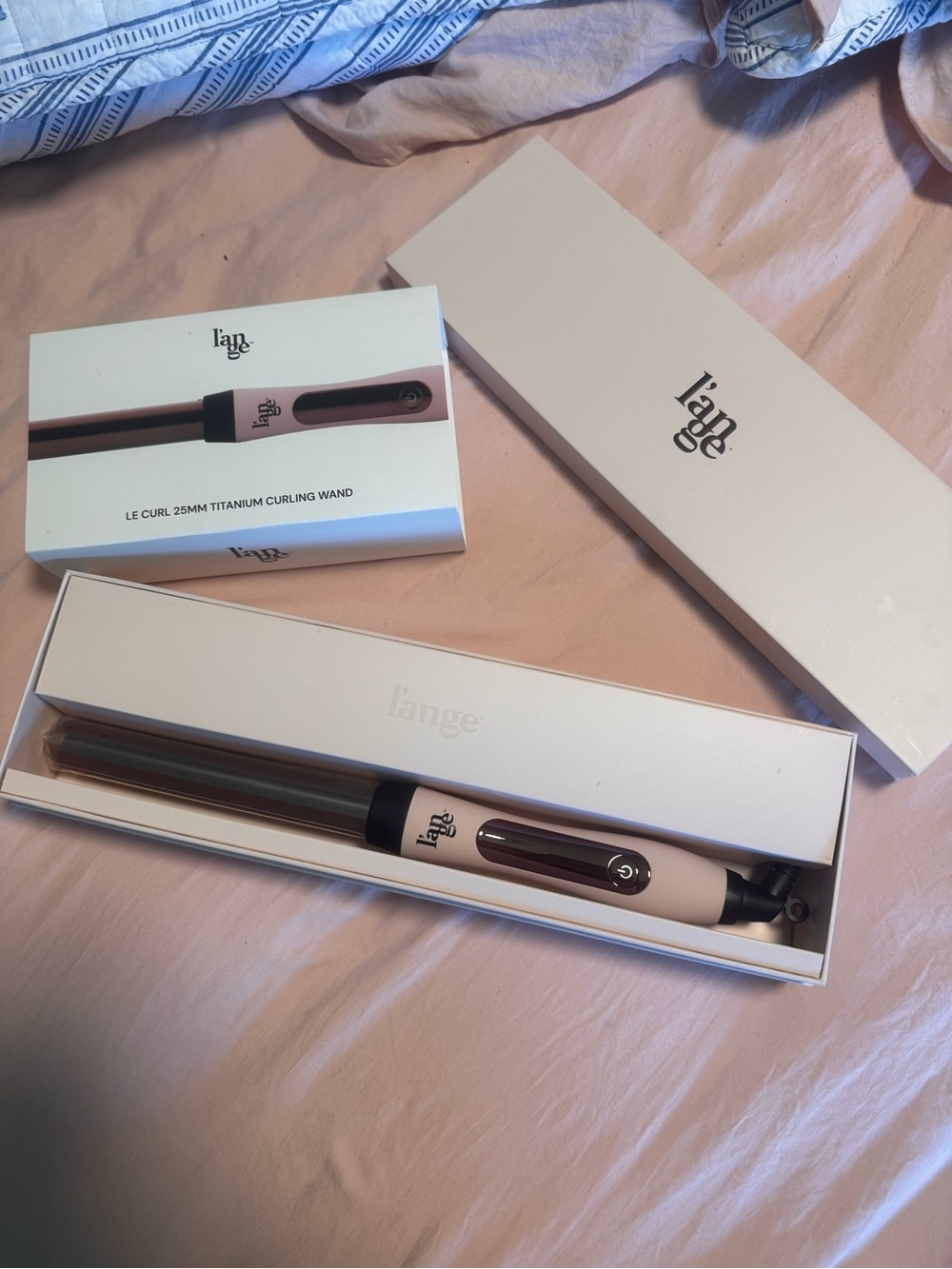 L’ange LE CURL 25MM TITANIUM CURLING WAND new in box